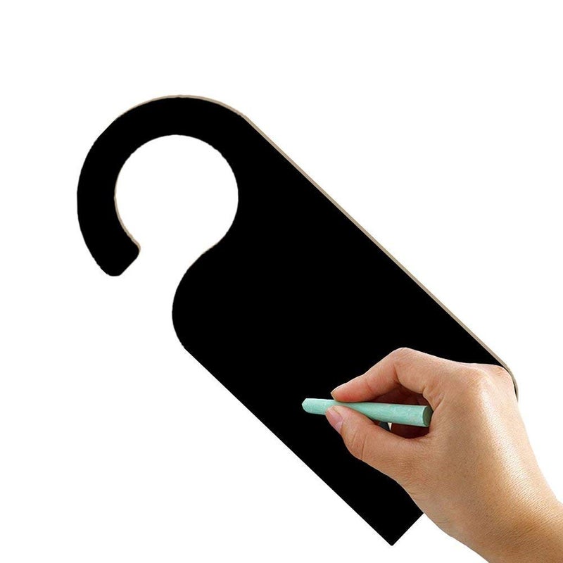FRECI 6pcs Wooden Blackboard Door Sign Hanger, Reusable Label, Eco-friendly, Versatile, Uncoated, Black, Small, Rectangular Signs - Image 2
